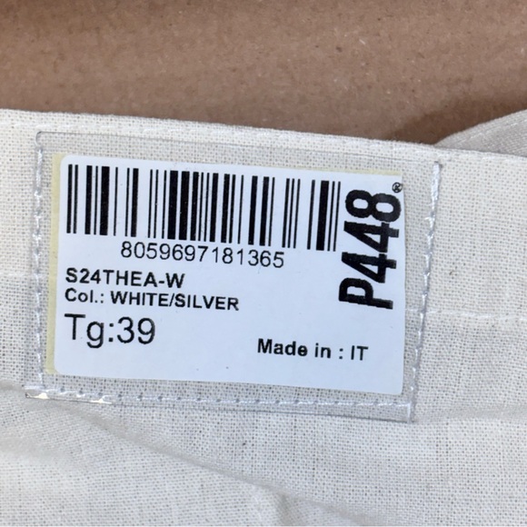 P448 Silver and White Glitter Sneakers - Picture 9 of 12